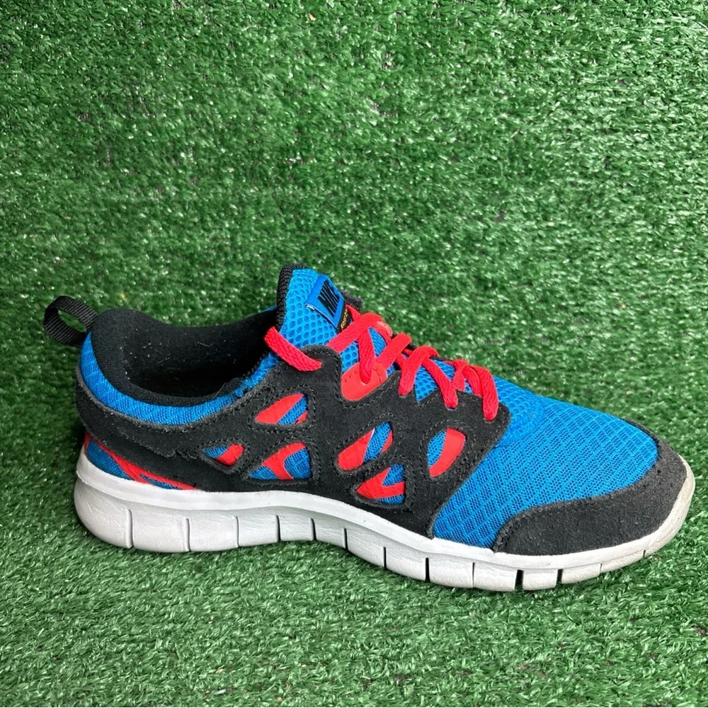 Nike Free Run 2 Blue Red‎ Running Shoes Sneakers Womens Size 8.5 (7Y)